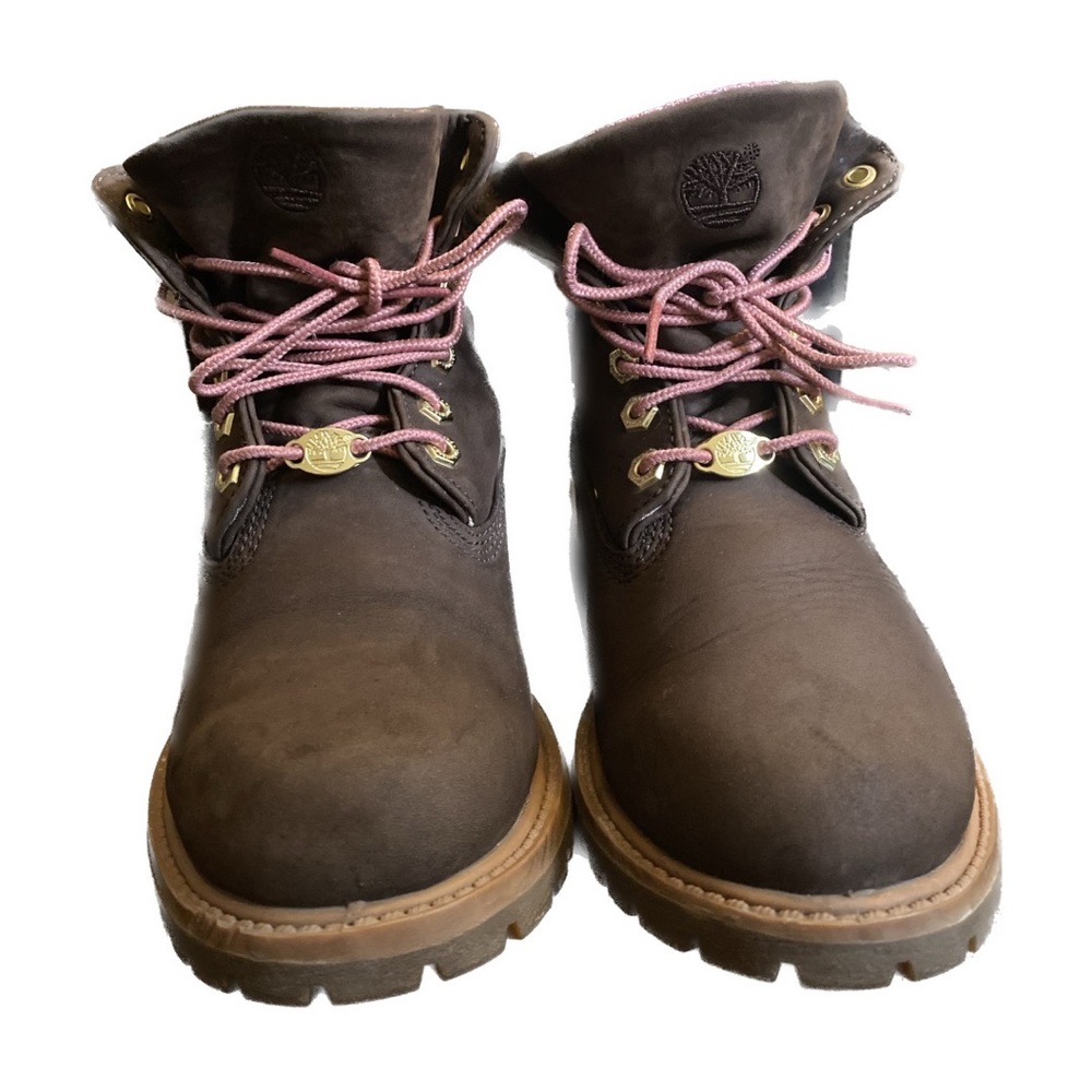 Timberland Roll Top Lace Up Boots— Size 6